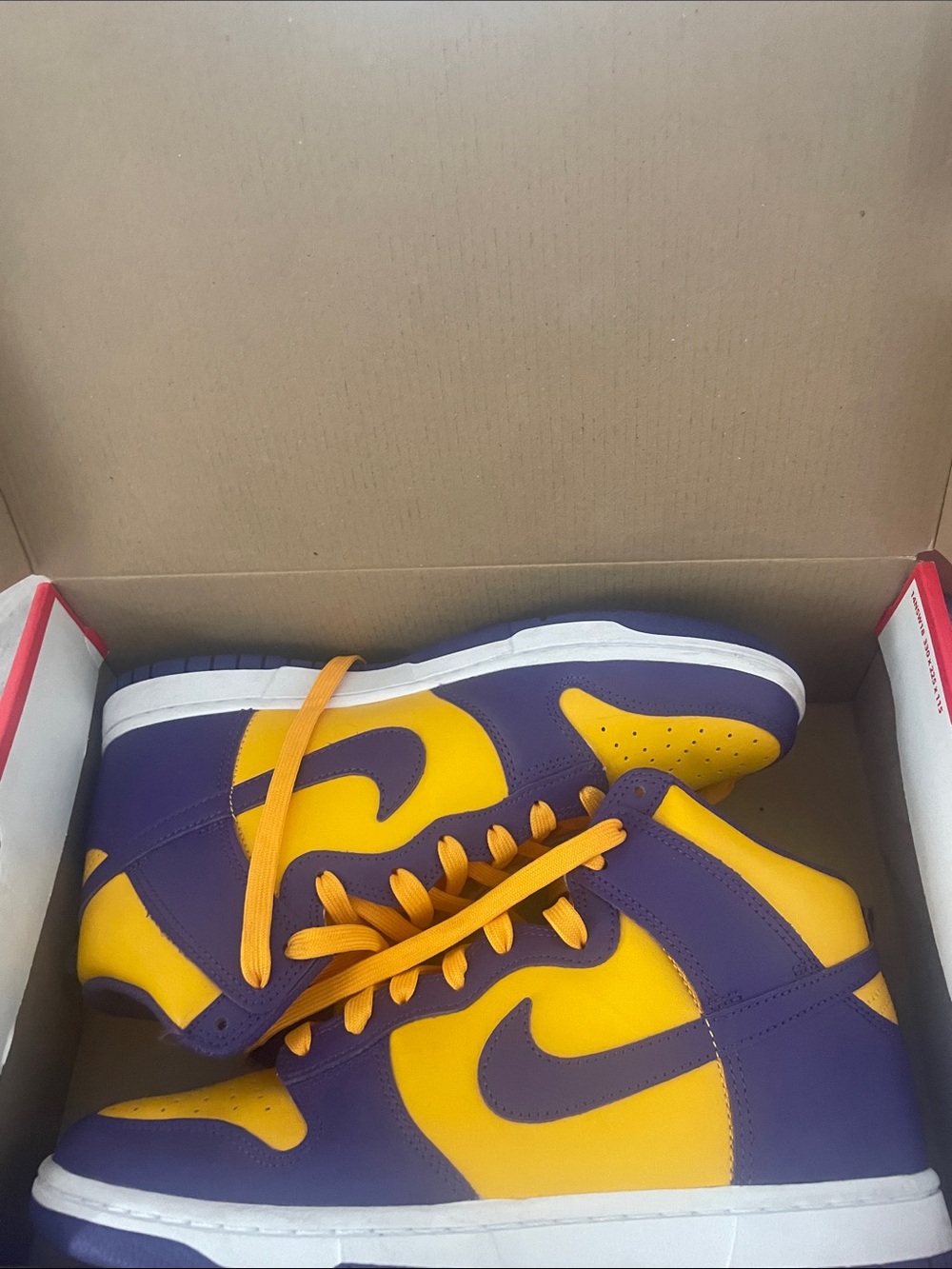 Nike High-Top Sneakers - Purple & Yellow - Picture 1 of 1